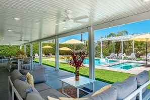 A heated pool
