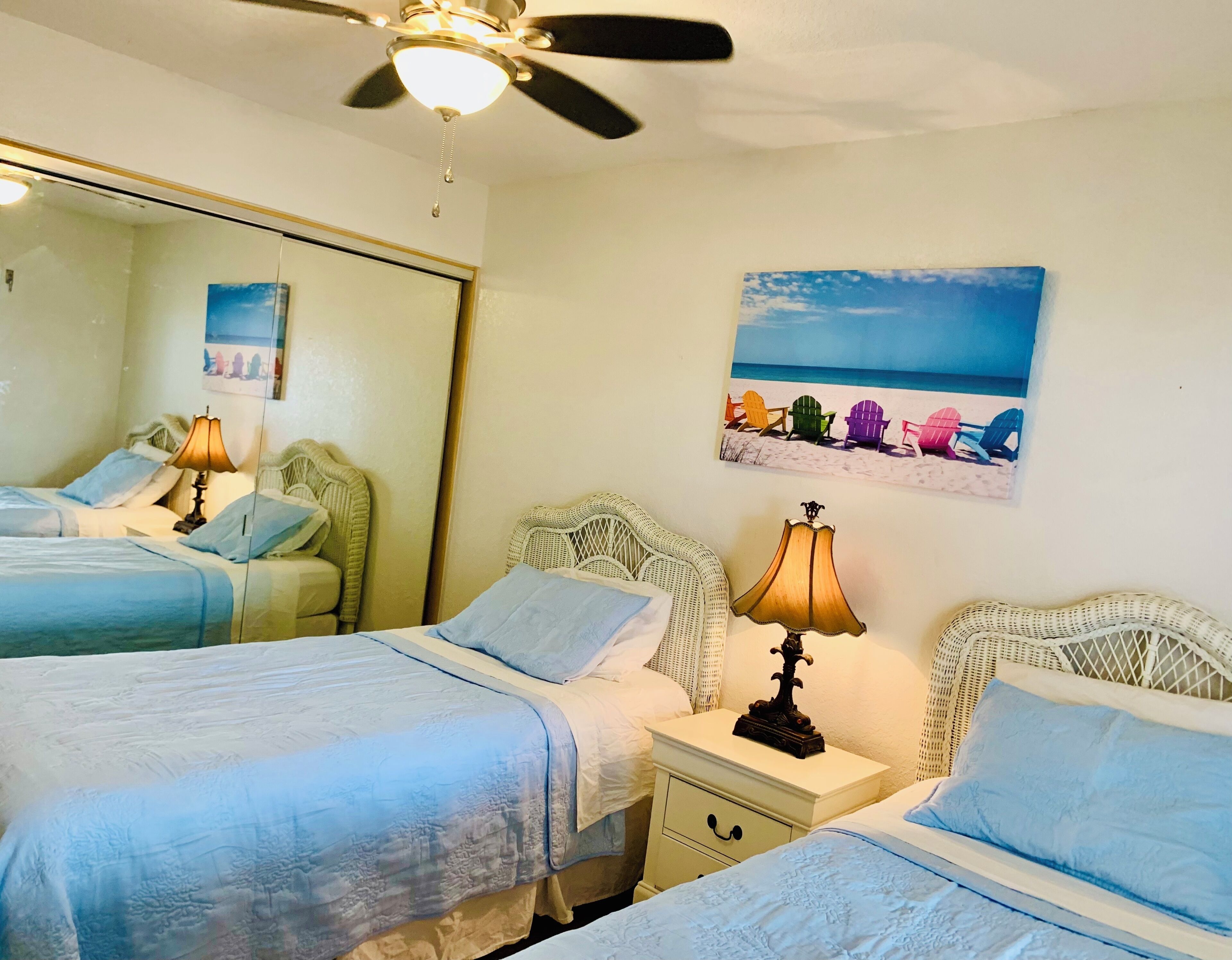 2 bedrooms, iron/ironing board, WiFi, bed sheets