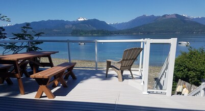 Picturesque Hood Canal Waterfront with Olympic Mountain View