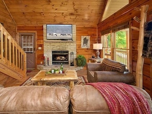 Smart TV, chimenea