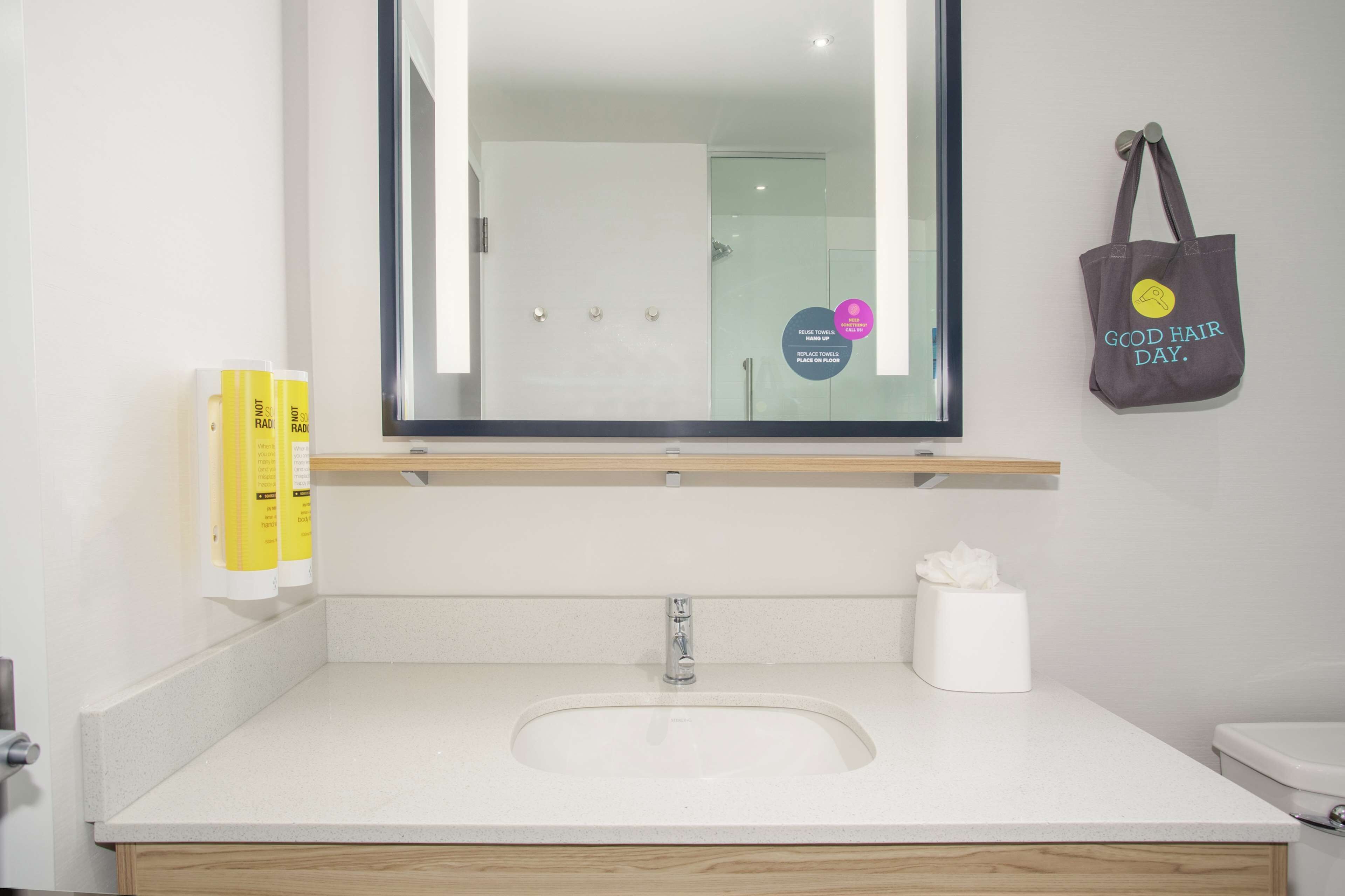 free toiletries, hair dryer, towels