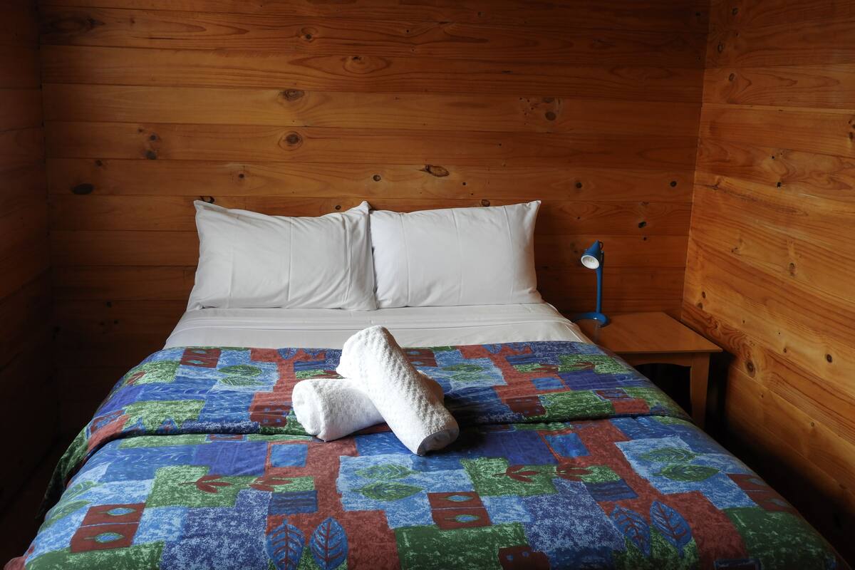 1 bedroom, blackout drapes, iron/ironing board, bed sheets
