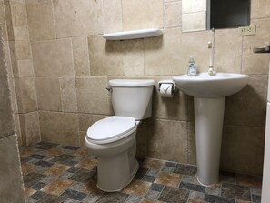Studio – standard, 1 queensize-seng, ikke-røyk, havutsikt | Bad | Dusj og toalettartikler (inkludert)