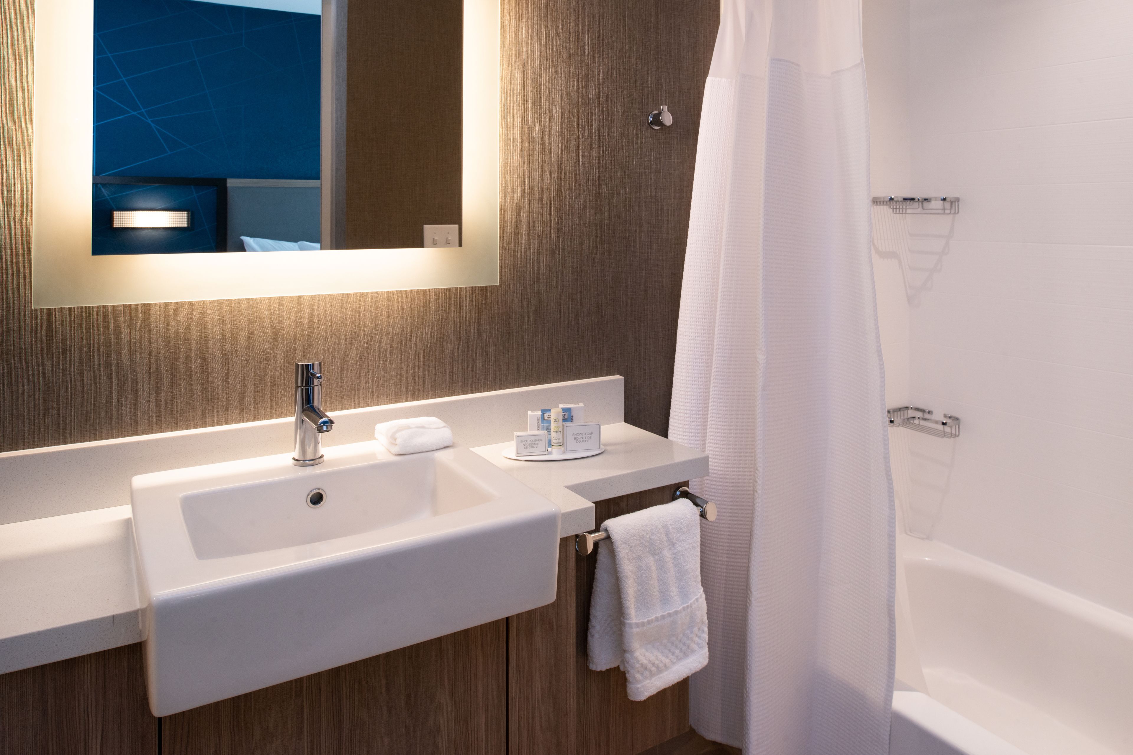 free toiletries, hair dryer, towels, soap