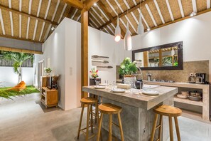 Fridge, microwave, stovetop, coffee/tea maker - Majestic Exclusive Eco-Chic 5BDR Central Seminyak/Oberoi/beach (Seminyak)