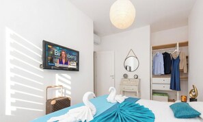 1 bedroom, iron/ironing board, free WiFi, bed sheets
