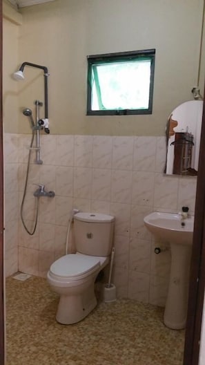 Basic Double Room | Bathroom | Shower, free toiletries, towels