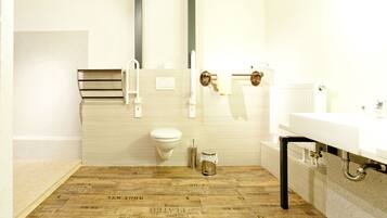 Apartemen, 4 kamar tidur (2 people per bedroom) | Kamar mandi | Bathtub dan shower terpisah dan bathtub dengan aliran air