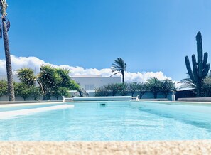 A heated pool
