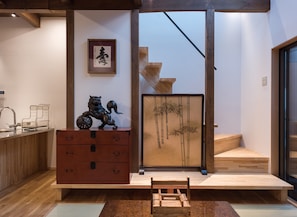 Private Vacation Home | Living area | Flat-screen TV - Kouhaku Kyomachiya Saiin (Kyoto)