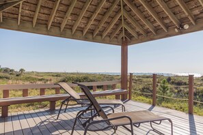 Terrace/patio - Oceanfront Villa with Ocean Views, Shared Pool/Hot Tub, and Nearby Beach Access (Hilton Head)