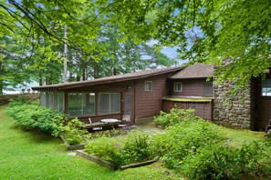 Exterior - Lakefront house with dock, sandy beach, full kitchen, gorgeous views (Brant Lake)