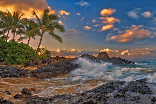 Am Strand, Liegestühle, Strandtücher