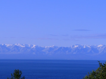 The Olympic Mountains look awesome form Haro Haiku