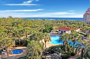 Indoor pool, a heated pool - Penthouse umbrella/chairs/2 bike, pickleball ct. (Miramar Beach)