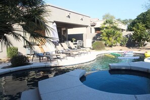 Outdoor pool, a heated pool - ~~ Luxury Scottsdale Retreat with heated Pool/Spa in the community of Grayhawk~~ (Scottsdale)