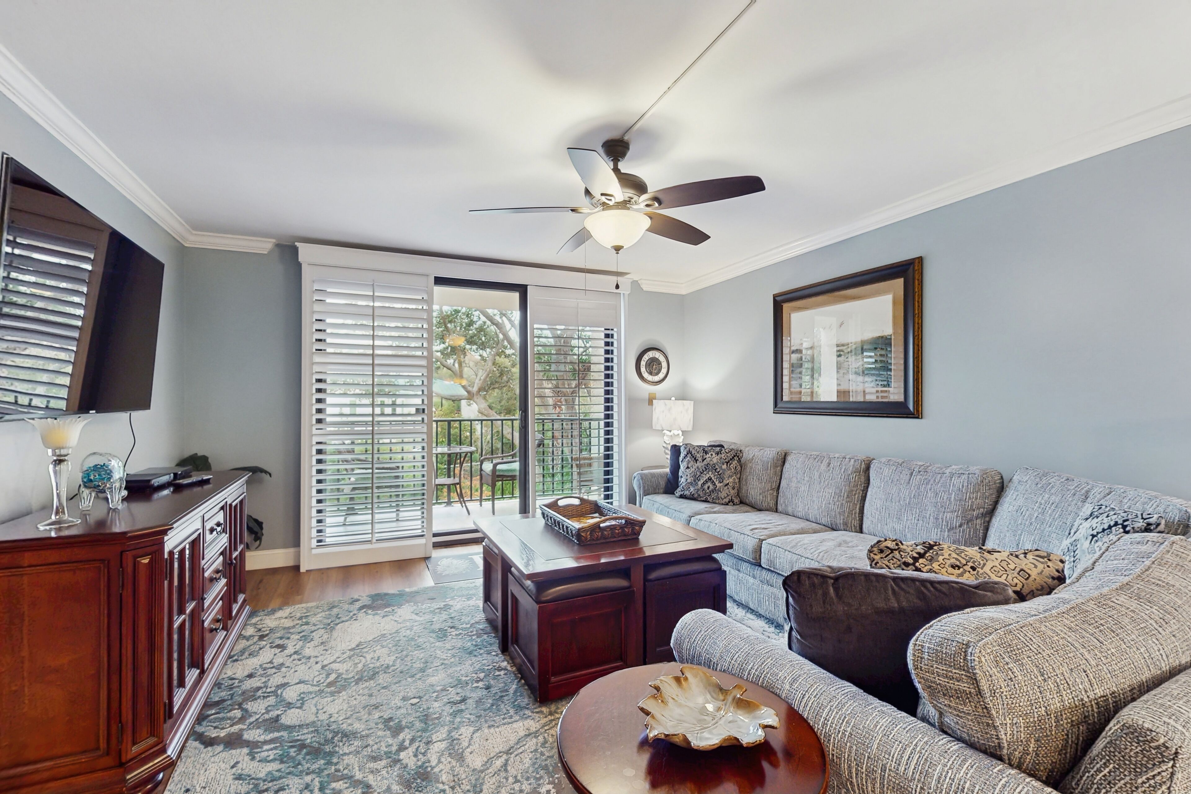 TV, DVD player, books