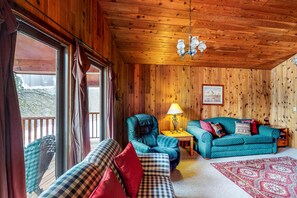 TV, caminetto, lettore DVD, tavolo da calcetto