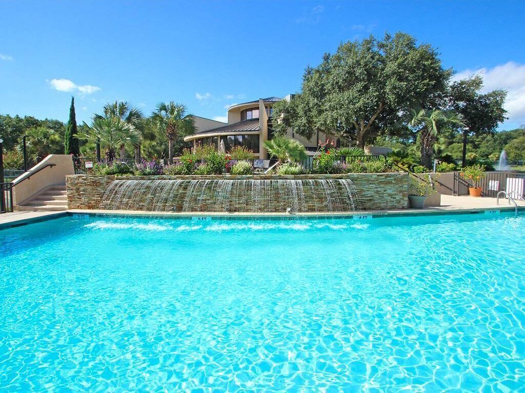 A heated pool, a lap pool