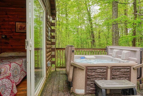 Terrace/patio - Blue Rose Cabins - Cupids Cabin (Logan)