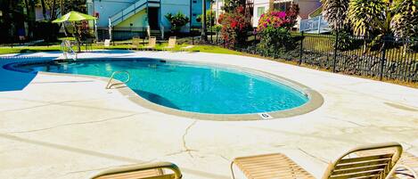 Outdoor pool, a heated pool