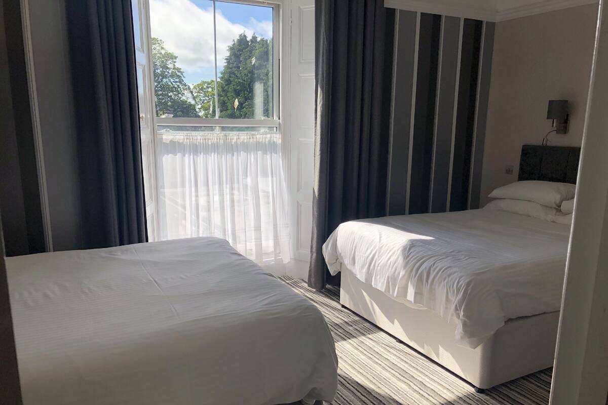 deluxe double room with shower | individually decorated, laptop workspace, iron/ironing board, free wifi