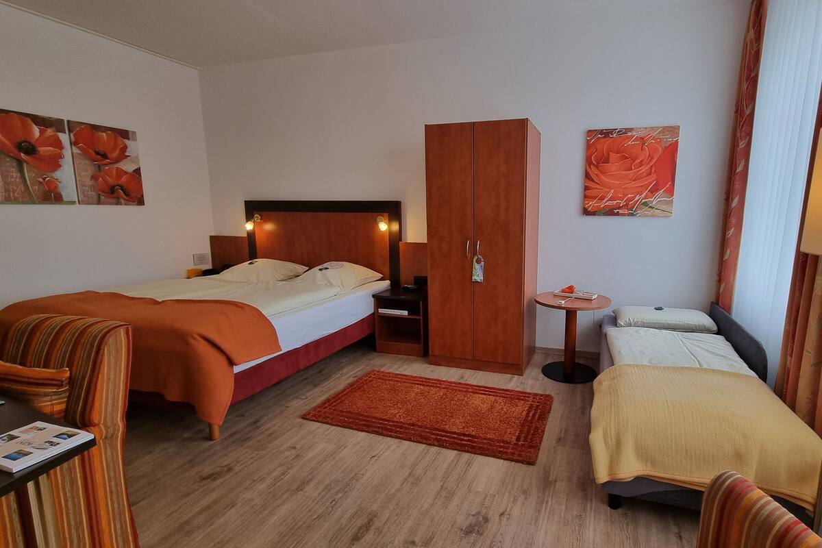 Hypo-allergenic bedding available, minibar, in-room safe, desk