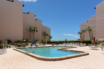 Large heated pool for exclusive guest use