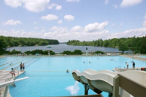 Lake Naomi Pool...slides, dives and a great view of the lake.