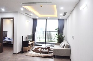Living area - Phumy complex Apartment , Luxury residency in Hanoi, Good location for stay (Bac Tu Liem)