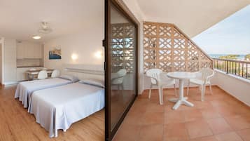 Studio, Terrasse | Zimmersafe, kostenlose Babybetten, kostenloses WLAN, Bettwäsche