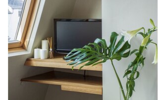 Habitación básica doble, 1 cama doble, no fumadores | Televisión