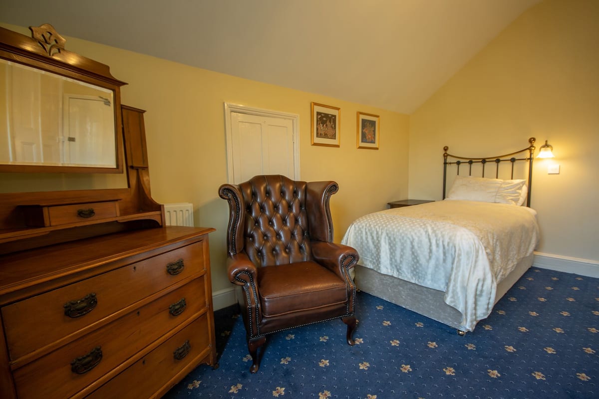 Attic Third Floor Single Room, Private Bathroom (55 steps to Third Floor, Room 13)