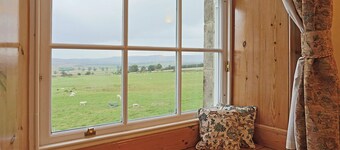 Large farmhouse with valley views in rural setting