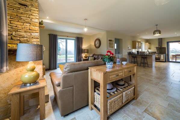 TV, fireplace, table tennis