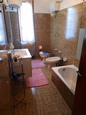 Ensemble douche/baignoire, sĂšche-cheveux, bidet