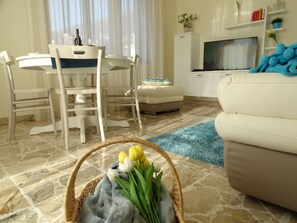 TV, DVD player, books, video library - Lovely Apartment,Top Central Location! Sunny Terrace, Scenic Glimpse of the Lake (Lenno)