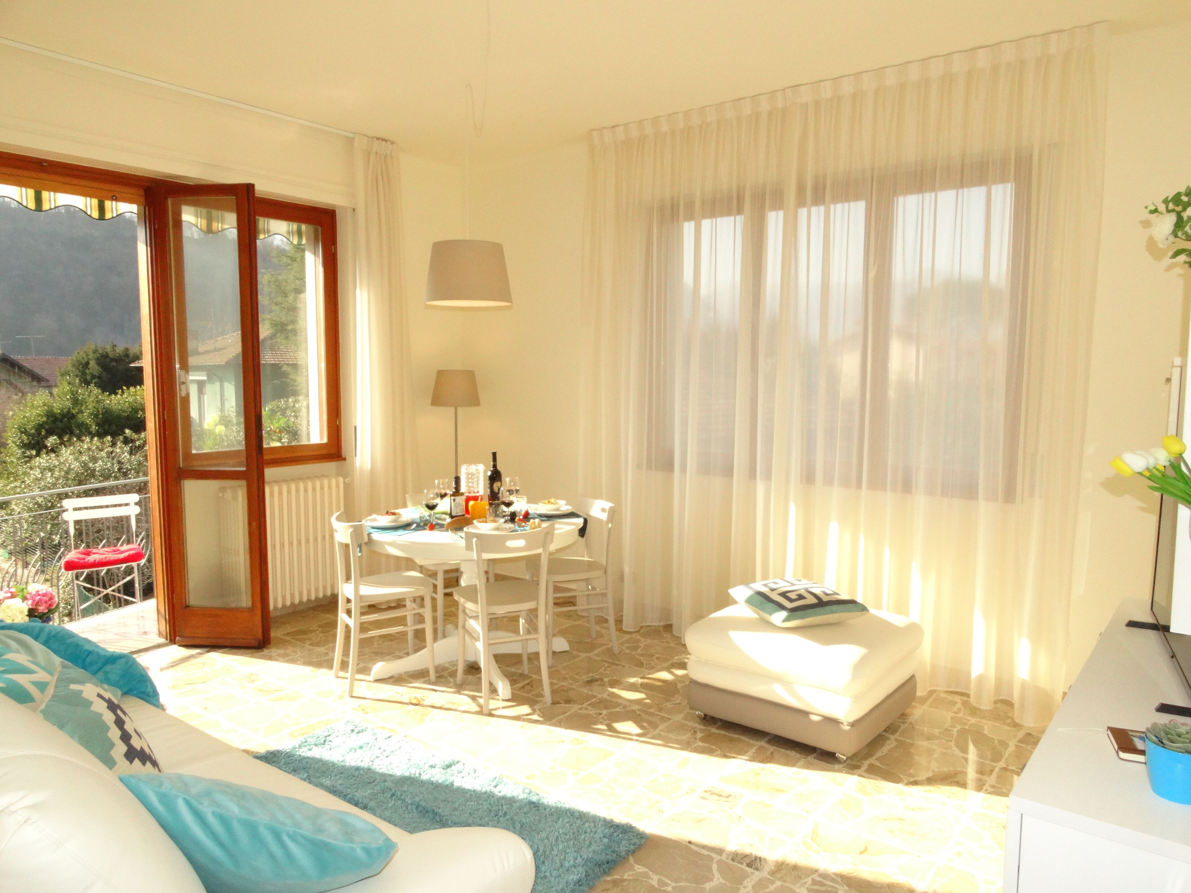 TV, DVD player, books, video library