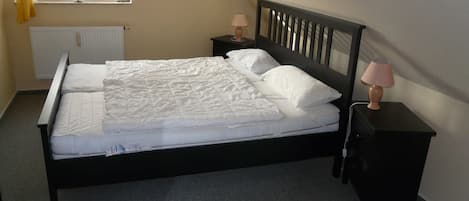 2 chambres, lit parapluie