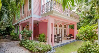 Waterfront Pink House with Private Dock & Pool!