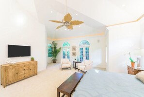 4 bedrooms, iron/ironing board, travel cot, WiFi