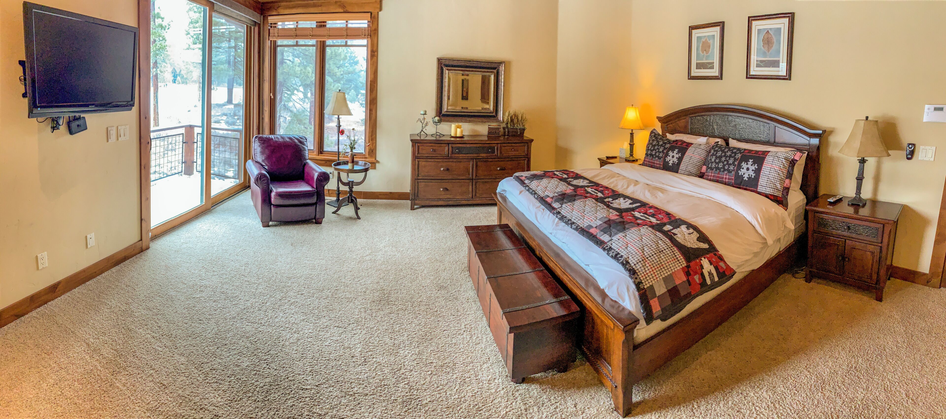 Upstairs Master suite overlooking 14 tee and fairway