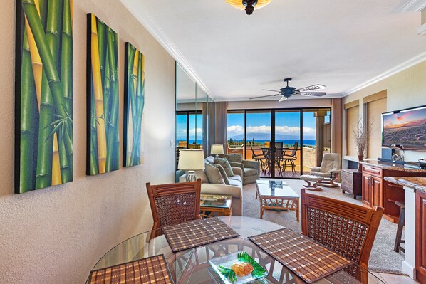 TV, DVD player - TOP ROW (unit 21T-3&4) ~ PANORAMIC OCEAN VIEWS ~ No Stairs ~ AFFORDABLE ~ Platinum Maui Vacations (Lahaina)