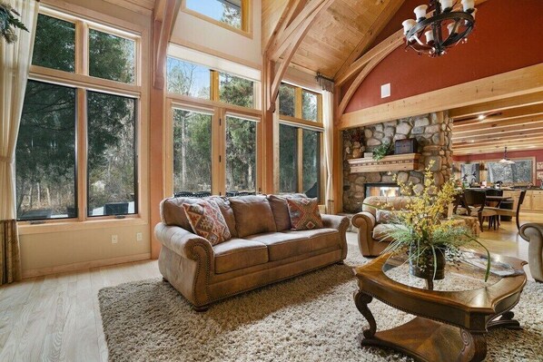 TV, fireplace, DVD player, ping pong