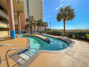 Pool - Ocean Drive. 3 bedroom 3 bath oceanfront condo. 7th floor. Elevator. Sleeps 12. (North Myrtle Beach)