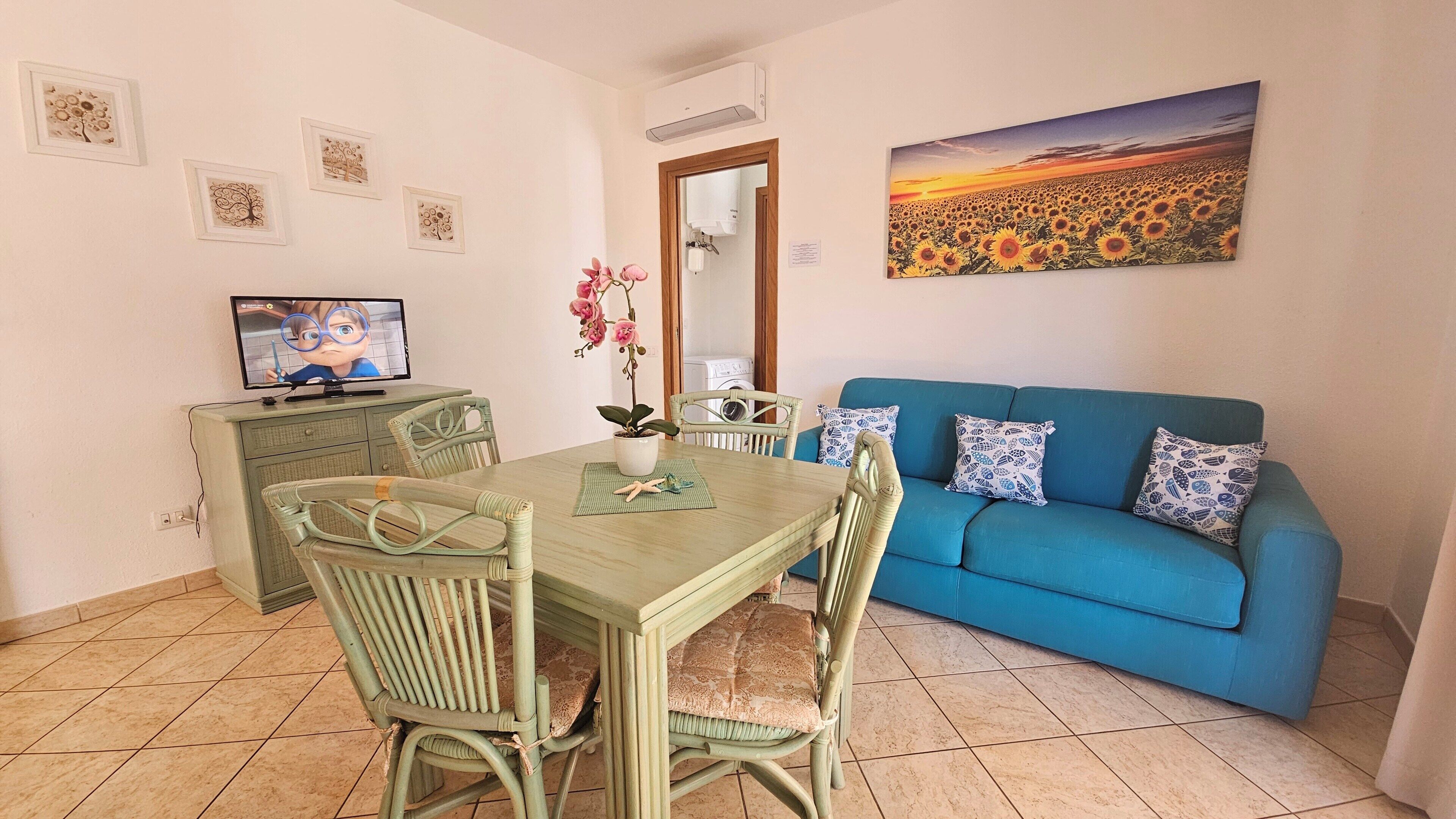 Lägenhet Superior - 1 sovrum - luftkonditionering | Vardagsrum | Platt-tv