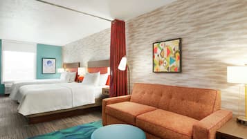 Studio, 2 Queen Beds, Non Smoking | Living area | LCD TV