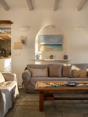 TV, DVD player, video library, stereo