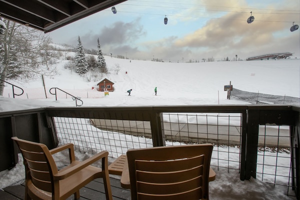 Your patio with Gondola & ski slope views
