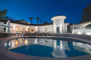 Outdoor pool, a heated pool